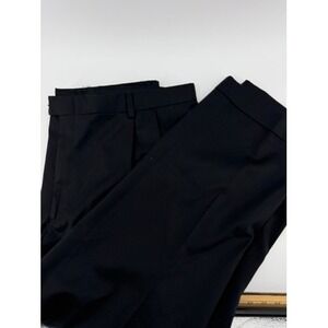 Austin Reed London‎ Super 100s Men's Dress Pants Black Cuffed 40x28
